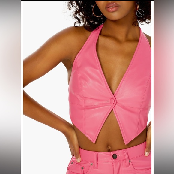 Pink AFRM Vegan Leather Pants Set - Picture 2 of 2